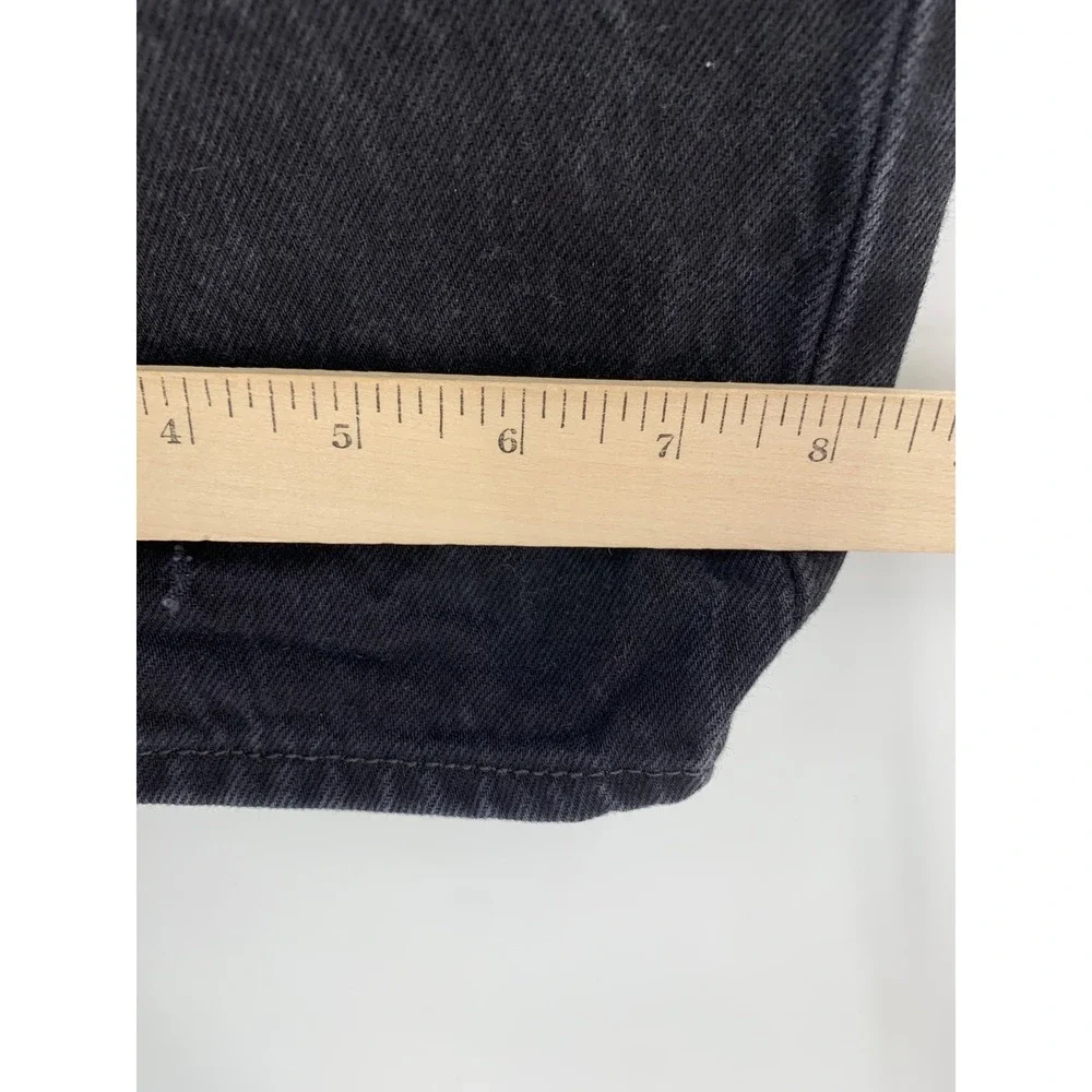 Levis 501 Jeans Mens 34x34 Black Straight Leg Button Fly Cotton Fade Denim Pants